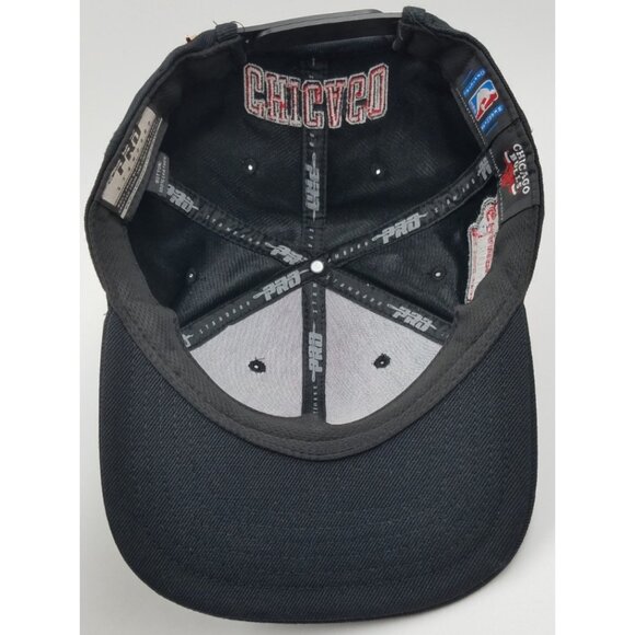 Chicago Bulls Six Time NBA Finals Champions Pro Standard Black Snapback Hat Cap - Picture 9 of 16